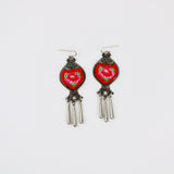 Miao Style Red Embroidery Earring