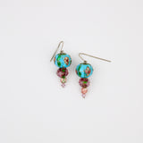 Cloisonne w Gemstones Earring