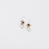 Freshwater Pearl w Gemstone Earring