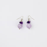 Amethyst Facet Ball Earring