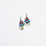Miao Fiber Embroidered Fishes Drapes Earring