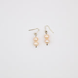 Pink Double Pearls Earring