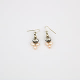 Silver Ball w Pink Rice Pearl Earring