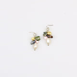 Big Nugget Pearl w Multi Color Keishi Earring