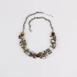 Stunning Necklace: Grey keishi Pearls and Polychrome