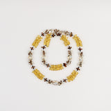 Stunning Necklace: Smoky Quartz Citrine with Small Pearls