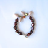 Pearl and Keishi Pearl w Quartz Bracelet