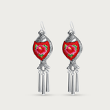 Miao Style Red Embroidery Earring