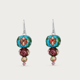 Cloisonne w Gemstones Earring