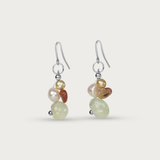 Grape Stone w Pearl Earring