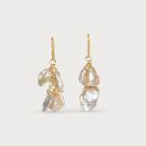 Free-Form White keishi Pearl Earring