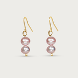 Purple Freshwater Pearl Earring